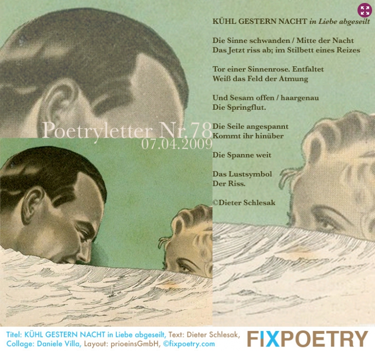 Poetryletter 78, Dieter Schlesak, Daniele Villa, Korinna Feierabend
