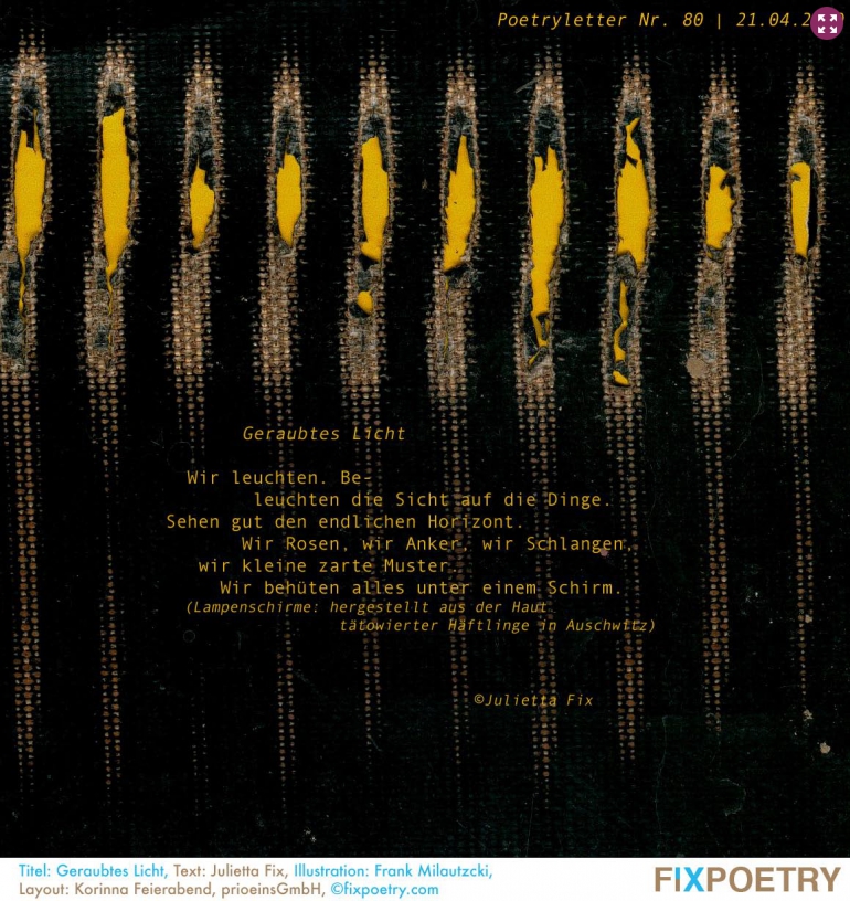 Poetryletter 80, Julietta Fix, Frank Milautzcki, Korinna Feierabend
