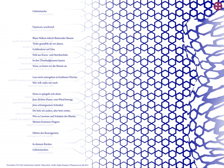 Poetryletter 278, Gebetsnische, Tobias Roth, Sophia Pompéry