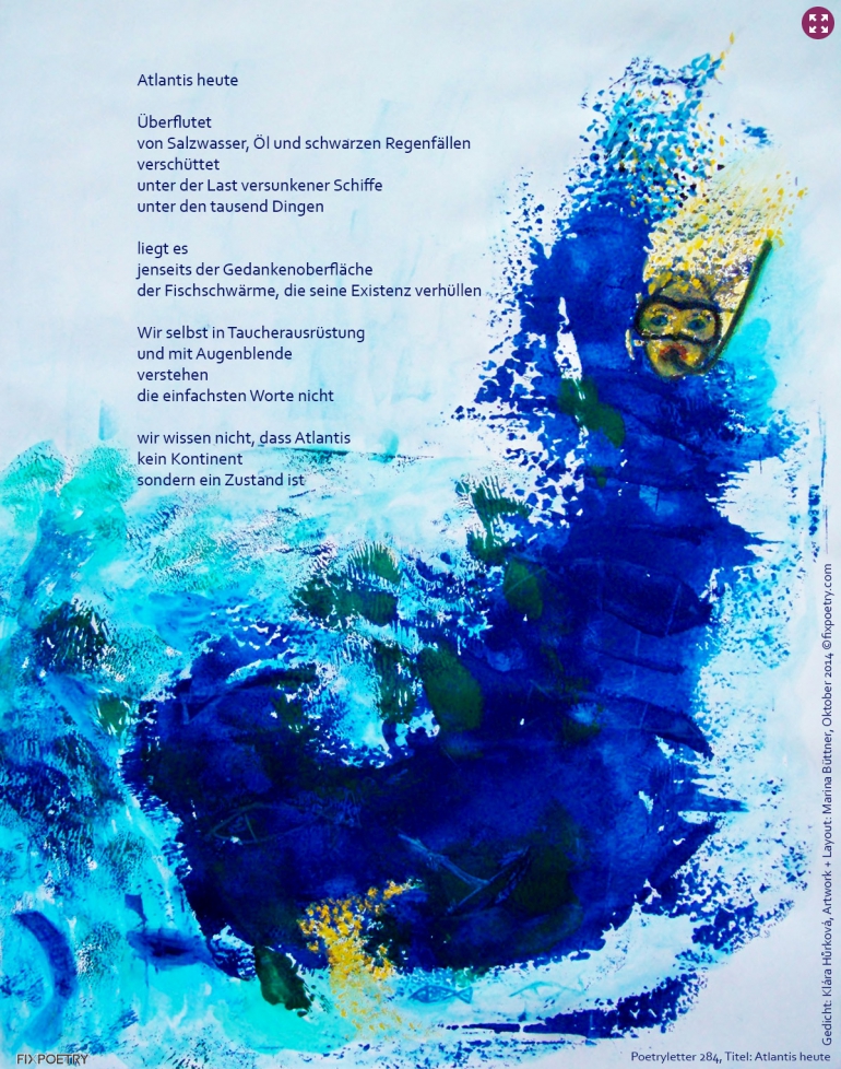 Poetryletter 284, Atlantis heute, Klara Hurkova, Marina Büttner