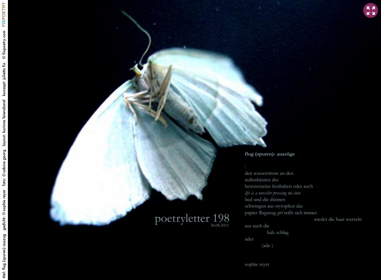 Poetryletter 198, Sophie Reyer, Sabine Georg, Korinna Feierabend