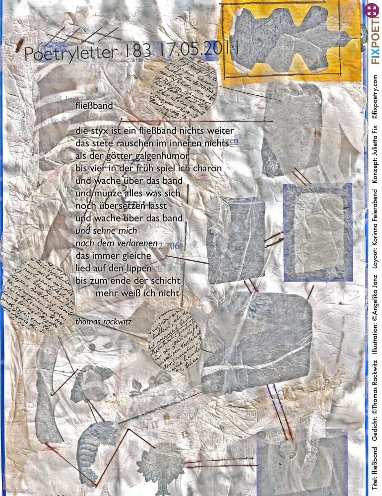 Poetryletter 183, Thomas Rackwitz, Angelika Janz, Korinna Feierabend