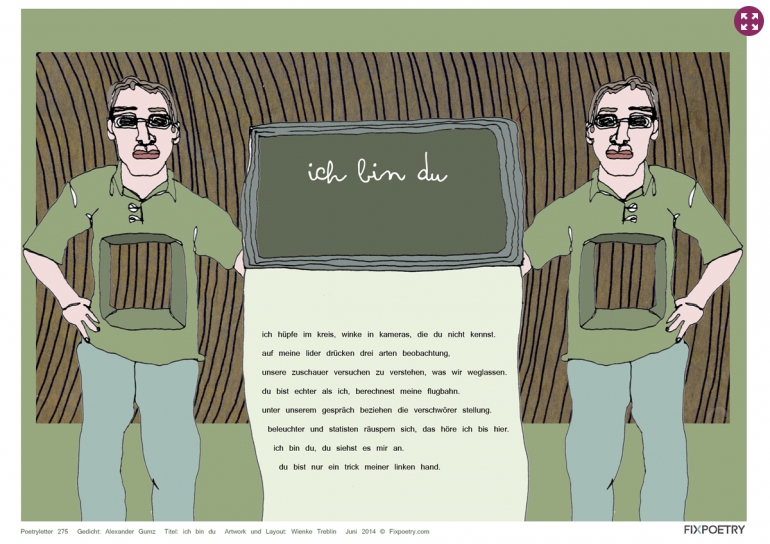 Poetryletter 275, ich bin du, Alexander Gumz, Wienke Treblin