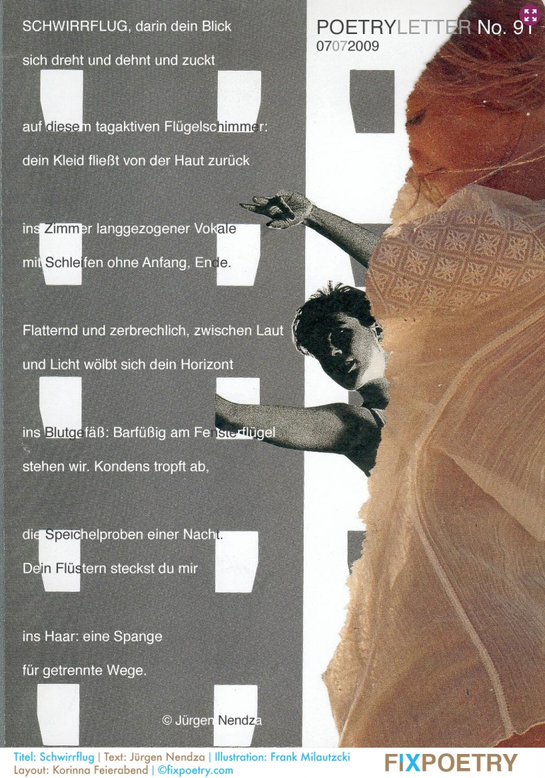 Poetryletter 91, Jürgen Nendza, Frank Milautzcki, Korinna Feierabend