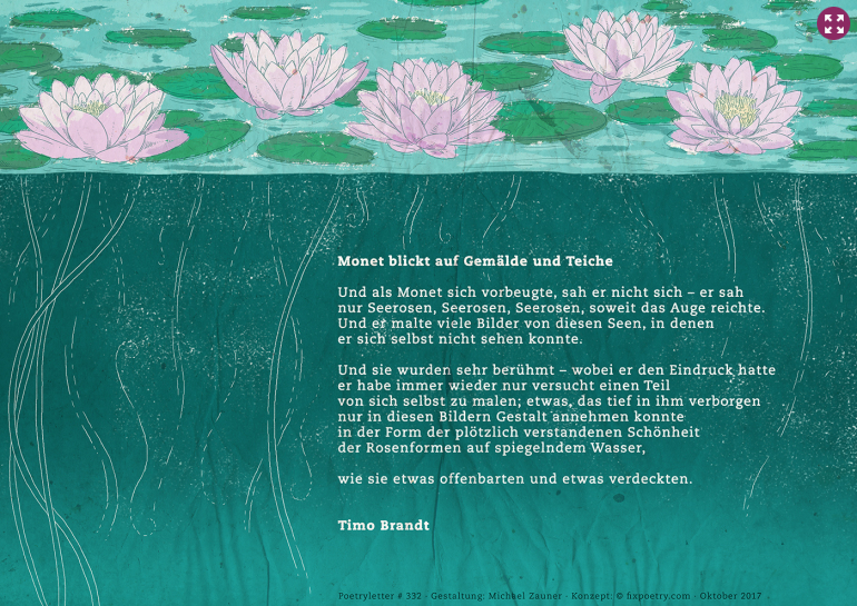 Brandt, Zauner: Monet blickt auf Gemälde und Teiche