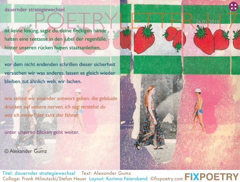 Poetryletter 117, Alexander Gumz, Frank Milautzcki, Korinna Feierabend
