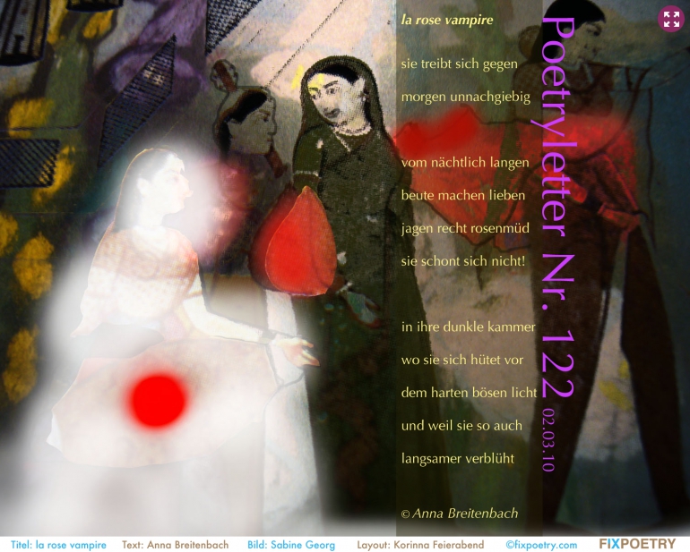 Poetryletter 122, Anna Breitenbach, Sabine Georg, Korinna Feierabend