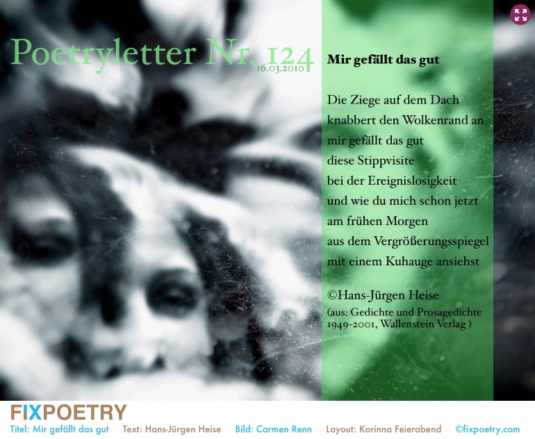 Poetryletter 124, Mir gefällt das gut, Hans Jürgen Heise, Carmen Renn