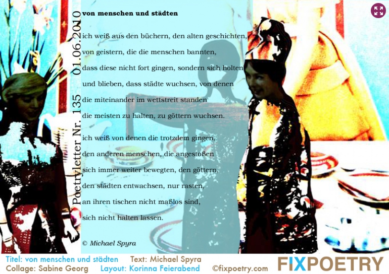 Poetryletter 135, Michael Spyra, Sabine Georg, Korinna Feierabend
