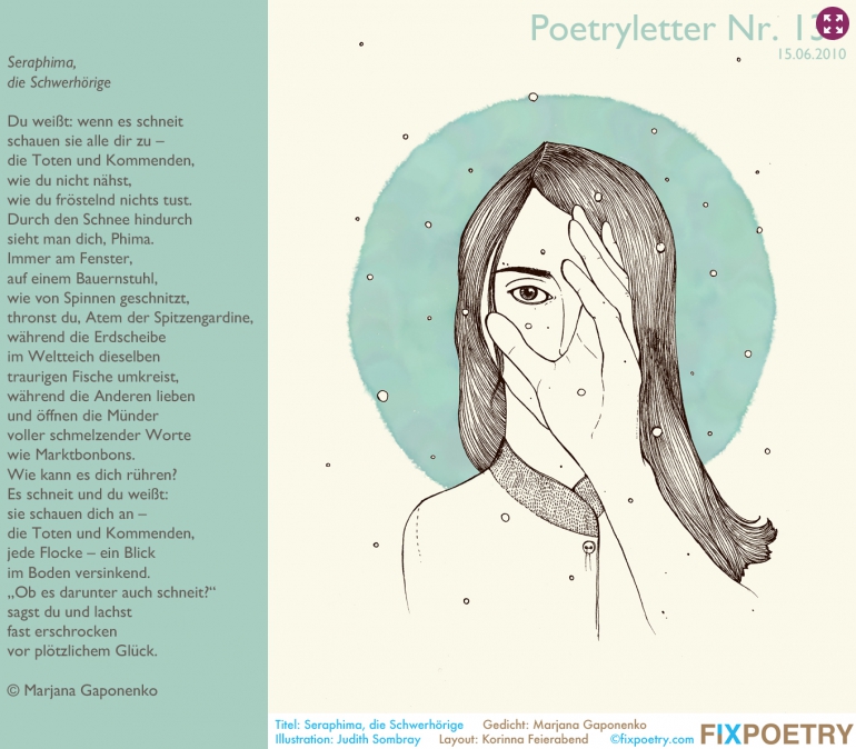 Poetryletter 137, Marjana Gaponenko, Judith Sombray, Korinna Feierabend