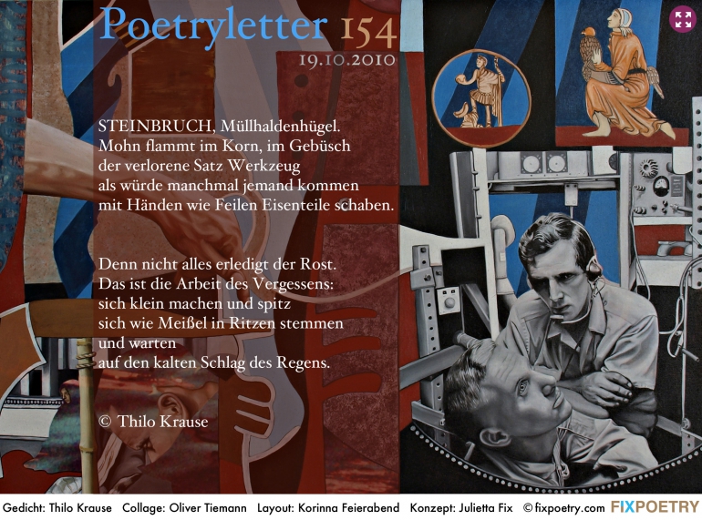 Poetryletter 154, Thilo Krause, Oliver Tiemann, Korinna Feierabend