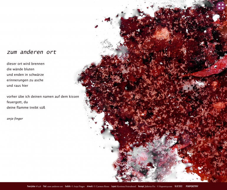 Poetryletter 228, Anja Finger, Carmen Renn, Korinna Feierabend