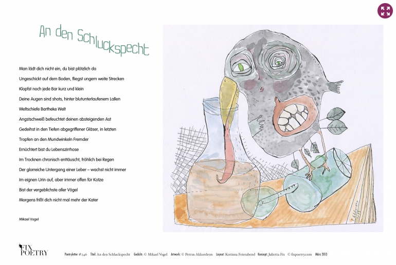 Poetryletter 246, Mikael Vogel, Petrus Akkordeon, Korinna Feierabend