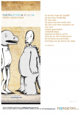 Poetryletter 17, Julietta Fix, Michael Zauner
