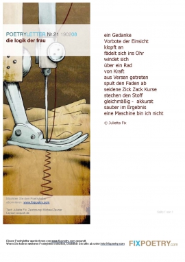 Poetryletter 21, Julietta Fix, Michael Zauner