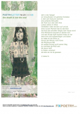 Poetryletter 23, Julietta Fix, Frank Milautzcki