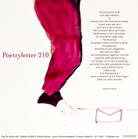 Poetryletter 210, Johanna Hansen, Korinna Feierabend