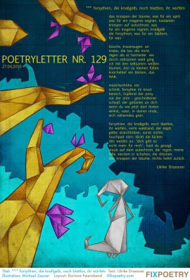 Poetryletter 129, Ulrike Draesner, Michael Zauner, Korinna Feierabend