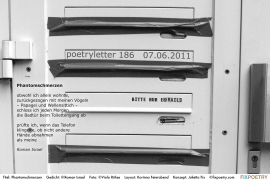 Poetryletter 186, Roman Israel, Viola Rühse, Korinna Feierabend