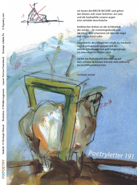 Poetryletter 191, Christoph Wenzel, Wiebke Logemann, Korinna Feierabend