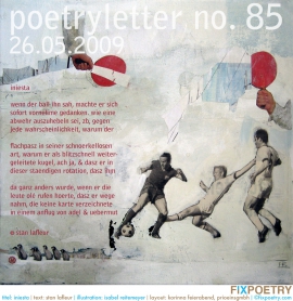 Poetryletter 85, Stan Lafleur, Isabel Reitemeyer, Korinna Feierabend