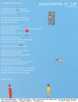 Poetryletter 149, Tom Schulz, Zeng Hao, Korinna Feierabend