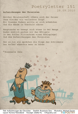 Poetryletter 151, Rosemarie Zens, Michael Zauner, Korinna Feierabend