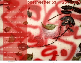 Poetryletter 59, Stan Lafleur, Frank Milautzcki, Korinna Feierabend