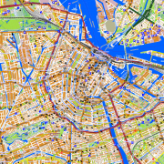 Amsterdam, Mapped Planet, touristische Übersichtskarte
