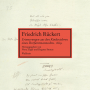 Erinnerungen aus den Kinderjahren eines Dorfamtmannsohns. 1829. Wallstein Verlag 2016