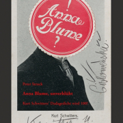 Anna Blume, unverblüht / Kurt Schwitters’ Dadagedicht wird 100! 