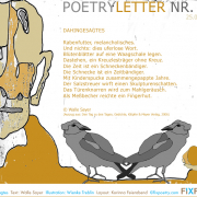 Poetryletter 98, Walle Sayer, Wienke Treblin, Korinna Feierabend