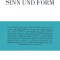 Sinn und Form 1/2017