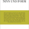 Sinn und Form | 70. Jahr, Heft I | Januar / Februar 2018