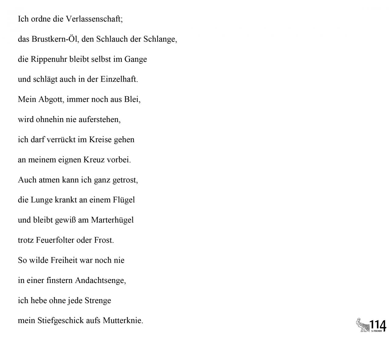 Christine Lavant, Ich ordne die Verlassenschaft;