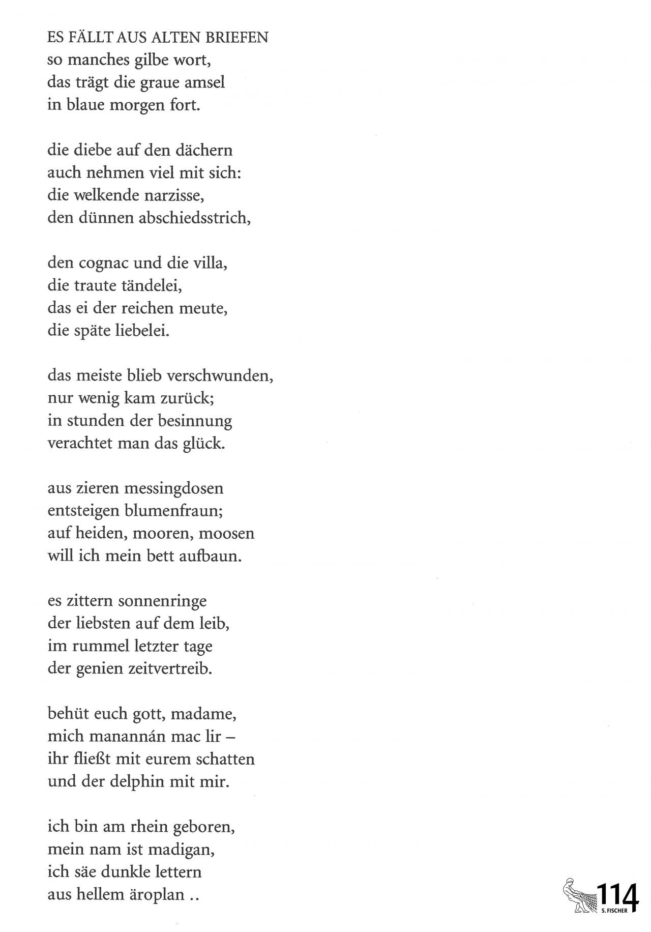 Hans Carl Artmann, ES FÄLLT AUS ALTEN BRIEFEN