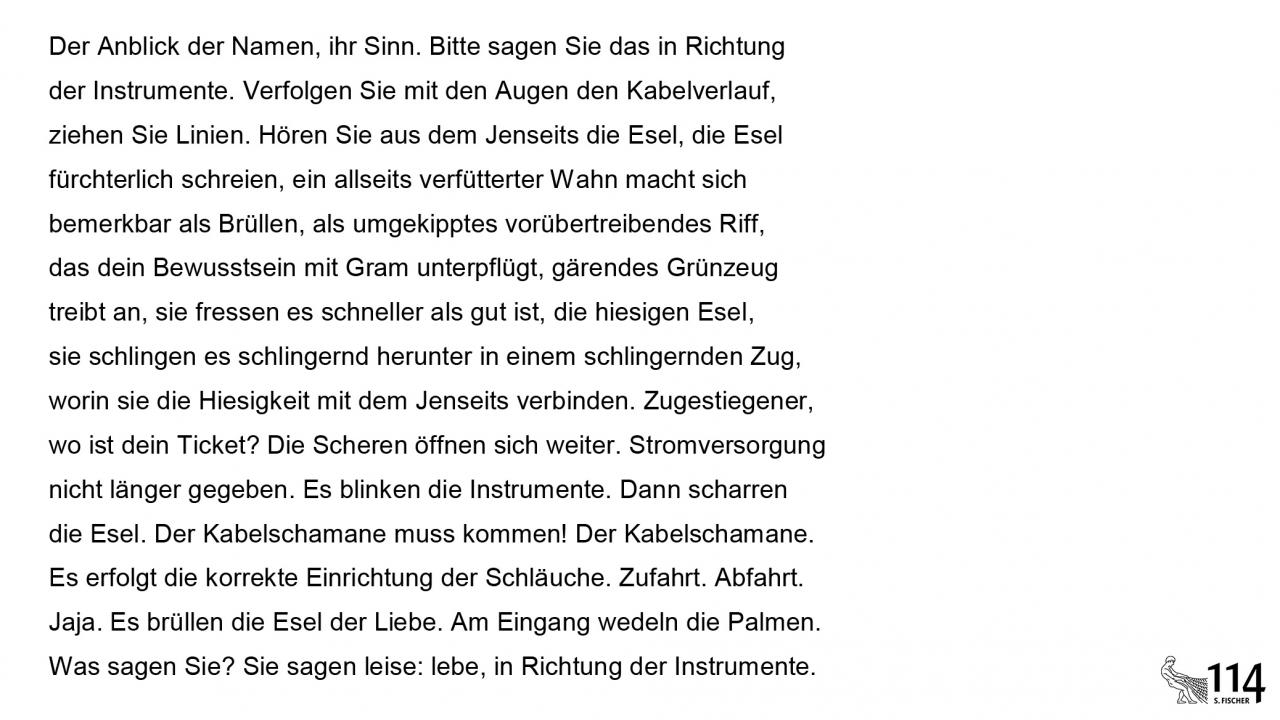 Monika Rinck, DIE ESEL