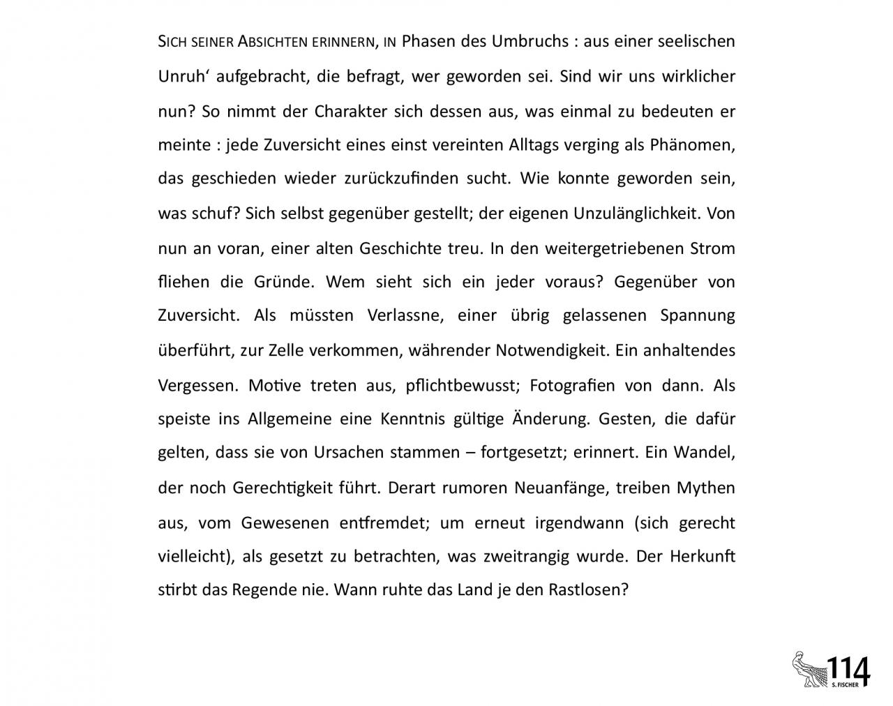 Robert Stripling, Sich seiner Absichten erinnern