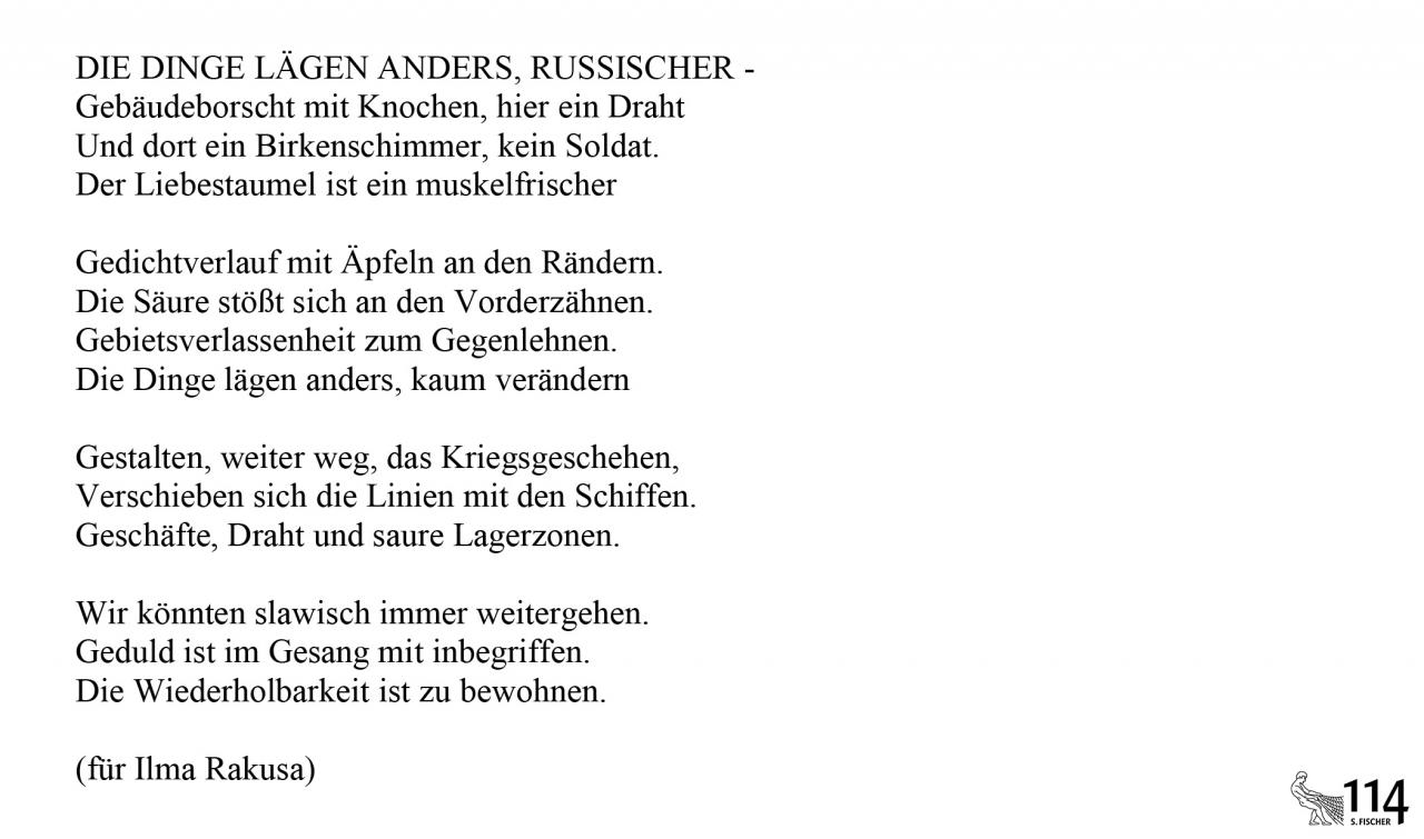 Thomas Kunst, DIE DINGE LÄGEN ANDERS, RUSSISCHER -
