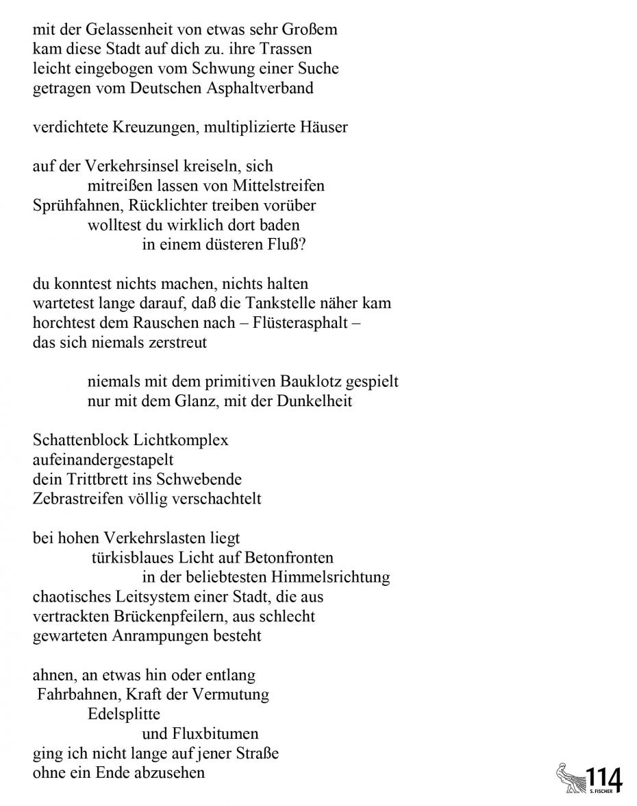 Marion Poschmann, das Unzerstörbare. für Ronald Franke
