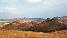 Steppe an der georgischen Grenze zu Armenien