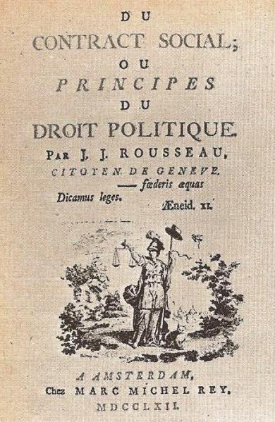 Contrat social Erstausgabe des "Contrat social", 1762
