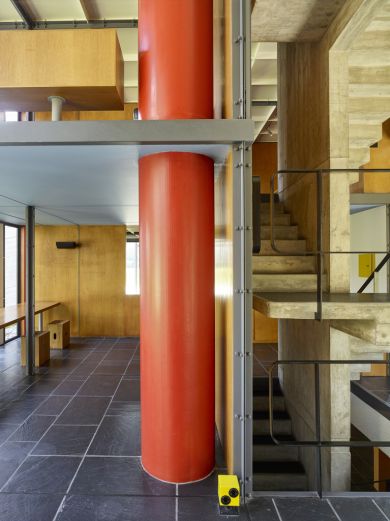 Pavillon Le Corbusier innen Innenansicht des Pavillon Le Corbusier in Zürich (KEYSTONE/Christian Beutler)