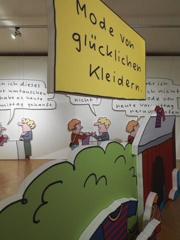 „Fast Fashion“, Cartoons Ruedi Widmer, © Jürg Zürcher