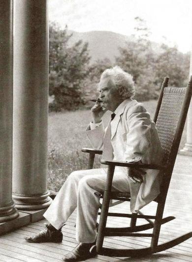 Mark Twain, 1906, Foto aus &quot;Meine geheime Autobiographie&quot;, Aufbau Verlag, Berlin.