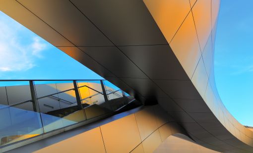 Coop Himmelb(l)au, Trias Coop Himmelb(l)au, Trias Fussgängerbrücke BMW Welt, München, Foto Marcel Chassot 2007