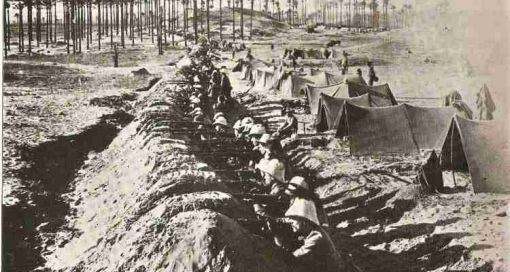 Libyen 1. November 1911: Italienische Soldaten in Libyen