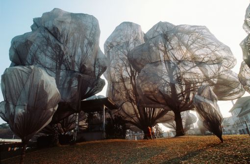 Fondation Beyeler Fondation Beyeler: „Wrapped Trees“, 24. November 1998 (Foto: Keystone/Markus Stücklin)