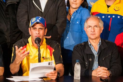 Henrique Capriles (links) und Antonio Ledezma (Archivbild/Keystone/EPA/Santi Donaire)