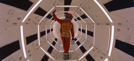 Astronaut (Keir Dullea) im Raumschiff Astronaut (Keir Dullea) im Raumschiff